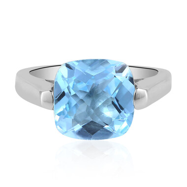 Bague en argent et Topaze bleu ciel