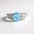 Anello in argento con Topazio Blu Cielo
