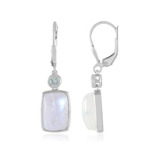 Blue Moonstone Silver Earrings (KM by Juwelo)