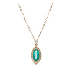 10K AAA Zambian Emerald Gold Necklace
