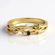 Bague en argent et Diamant chocolat I2