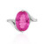 Pinkfarbener Quarz-Silberring