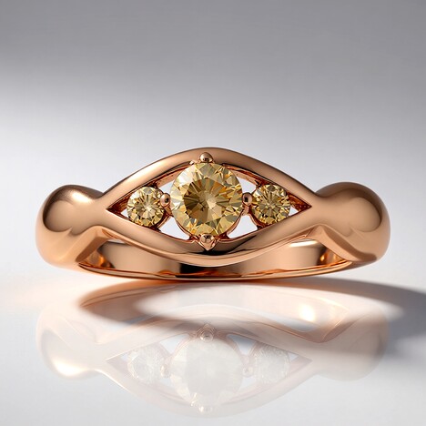 Anello in oro con Diamante Rose de France VS1 di Argyle (Annette)