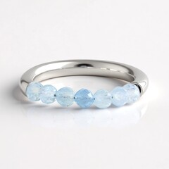 Anello in argento con Acquamarina Brasiliana