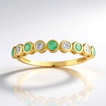 Anello in oro con Smeraldo Zambia