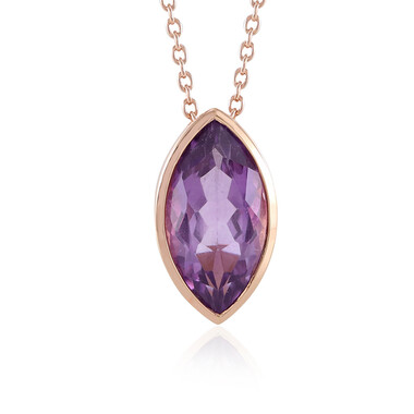 Lavendel-Amethyst-Silberhalskette