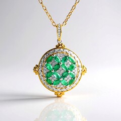 Collana in argento con Smeraldo Zambia (Gems en Vogue)