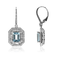 14K AAA Brazilian Aquamarine Gold Earrings (AMAYANI)