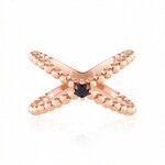 Schwarzer Brillant-Silberring (de Melo)