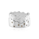 Anello in argento con Diamante Champagne I3 (de Melo)