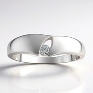 Anillo en plata con Diamante I1 (G) (Annette)