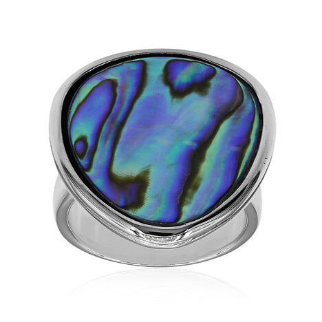 Anello in argento con Conchiglia Abalone (Art of Nature)