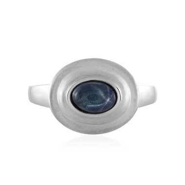 Anello in argento con Zaffiro Stellato Blu (MONOSONO COLLECTION)