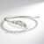 Bransoletka bangle ze srebra - Topaz biały