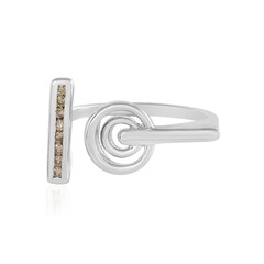 I3 Champagner-Diamant-Silberring (de Melo Essence)