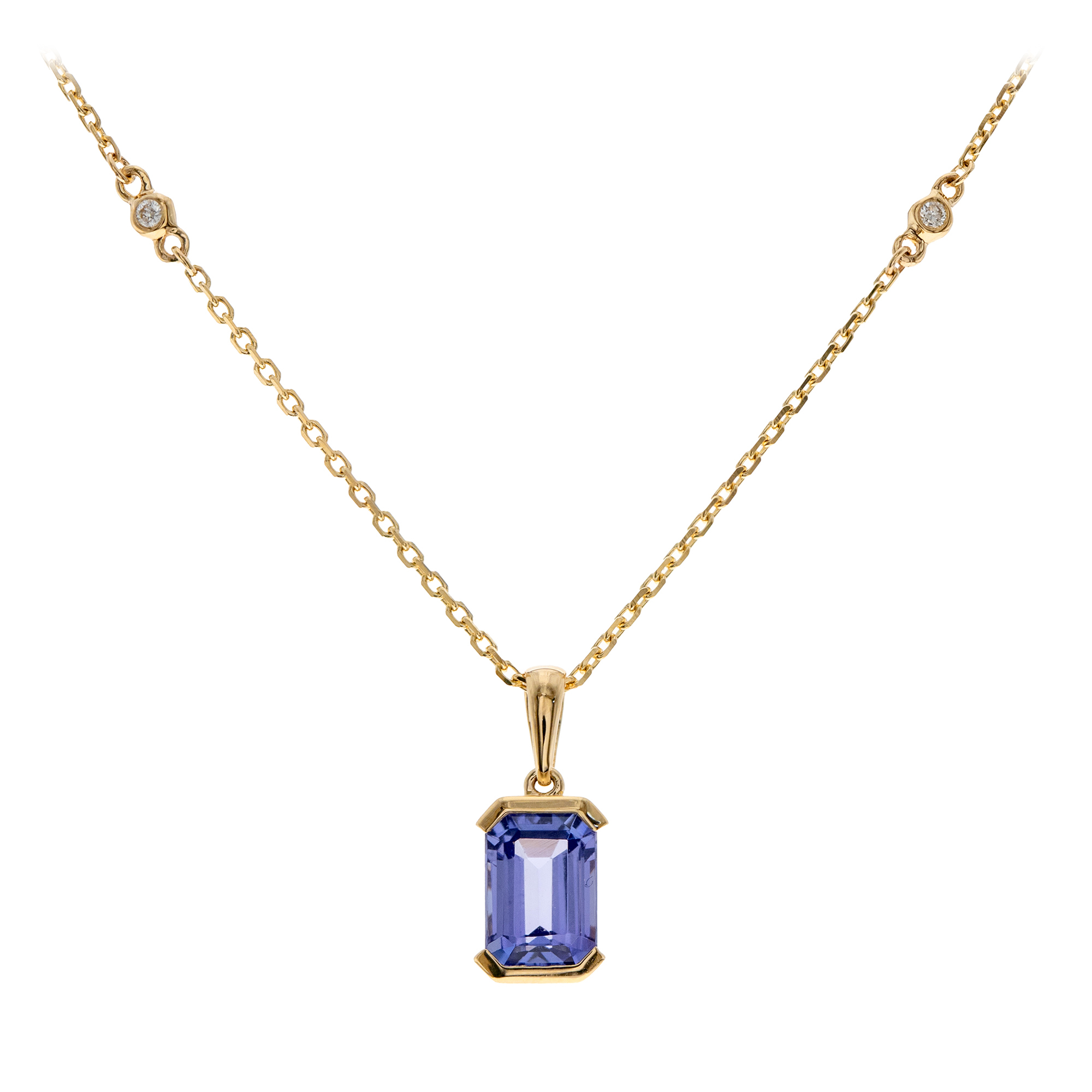 Pendentif Tanzanite Bleue Naturelle 126,40 Carats – Taille Radiant – Inde
