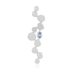 Ceylon Blue Sapphire Silver Pendant