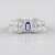 Anello in argento con Zaffiro Ceylon Blu (non riscaldato)