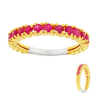 Burmesischer Rubin-Silberring (Gems en Vogue)