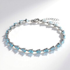 Bracciale in argento con Topazio Blu Cielo