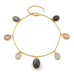 Zilveren armband met een Zilveren Maansteen (KM by Juwelo)