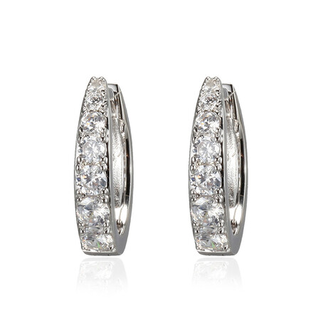 Zirkon-Silberohrringe