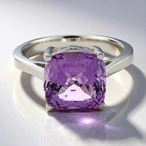 Bague en argent et Améthyste Rose de France (PHANTASIA)