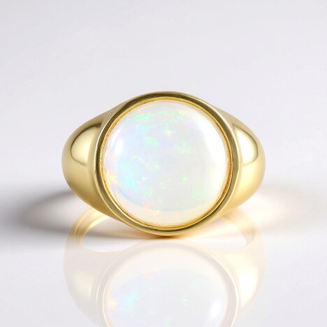Anello in argento con Opale di Welo (Adela Silber)