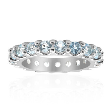 Anello in argento con Topazio Blu Cielo