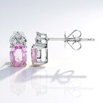 Orecchini in oro con Zaffiro Rosa (CIRARI)