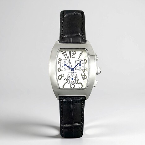 Orologio con cinturino in pelle con Tsavorite