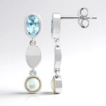 Orecchini in argento con Topazio Blu Cielo