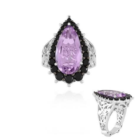 Anello in argento con Ametista Rose de France (Dallas Prince Designs)