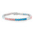 Brazalete en plata con Ópalo rosa