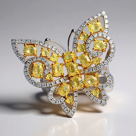 Anello in oro con Diamante Giallo SI2 (CIRARI)