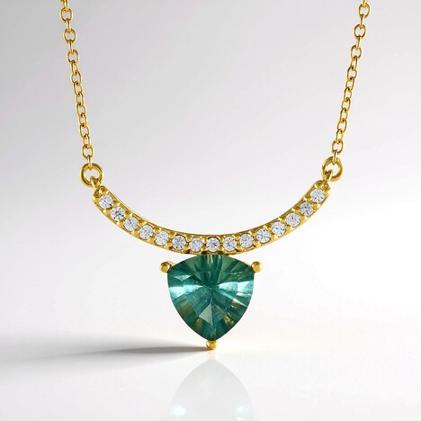 Collier en argent et Fluorite verte
