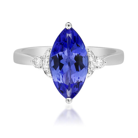 Gouden ring met een Onverhitte Tanzaniet (CIRARI)