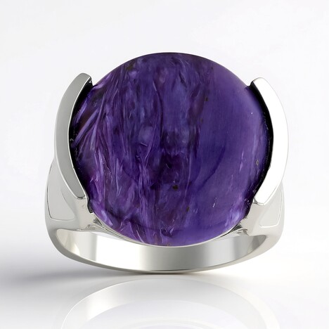 Bague en argent et Charoïte