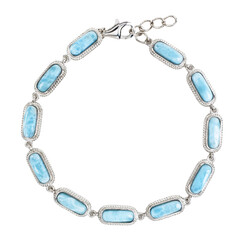 Zilveren armband met larimaren