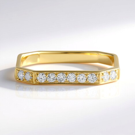 Anello in oro con Diamante I2 (H) (de Melo Gold)