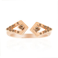 Gouden ring met SI1 Argyle Rose De France Diamanten