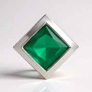 Pendentif en argent et Agate verte (MONOSONO COLLECTION)