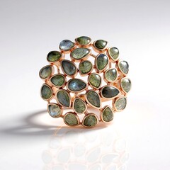 Anello in argento con Labradorite Verde Maniry