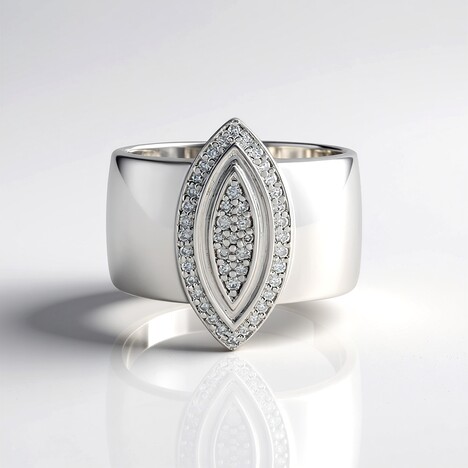 Anello in argento con Diamante I2 (H) (de Melo Essence)