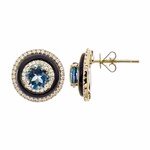 Pendientes en oro con Ónix negro (CIRARI)