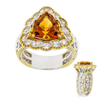 Zilveren ring met een citrien (Gems en Vogue)