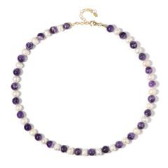 Edelstein-Silberhalskette