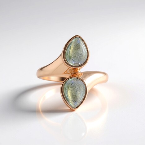 Anello in argento con Labradorite Ramata Maniry (KM by Juwelo)