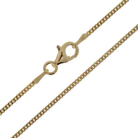 Silber-Panzerkette - 90 cm - 4,66 g - vergoldet