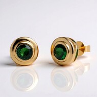 Boucles d'oreilles en or et Tsavorite du Kenya AAA  (CIRARI)